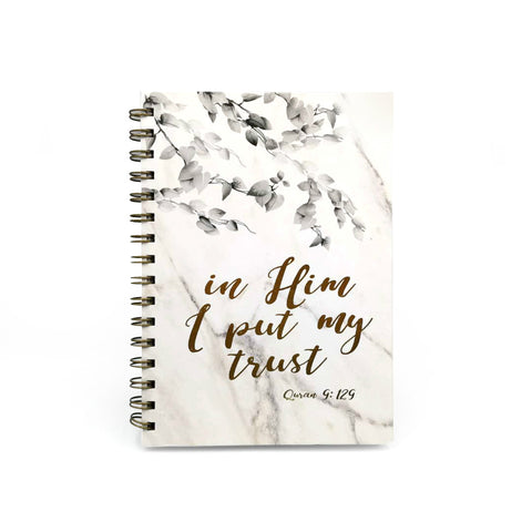 In Him I Put My Trust Wire-O A5 Notebook